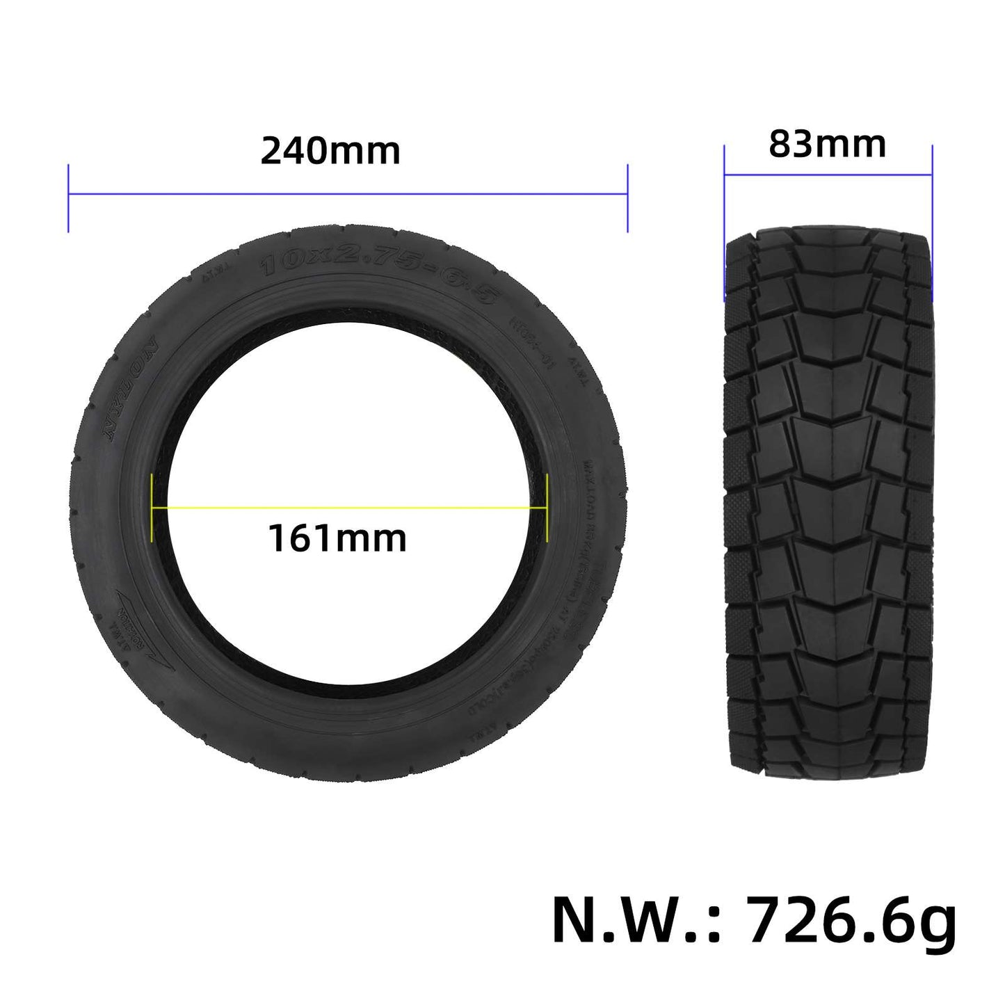 Neumático tubeless Multitaco 10x2.75-6.5 (Kukirin G2/G3/T3)